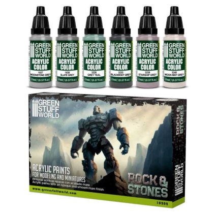 paint set rock stone