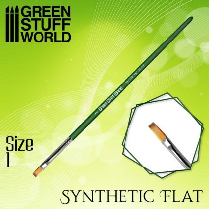 flat synthetic brush size 1
