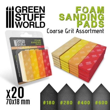 foam sanding pads coarse grit assortment x20