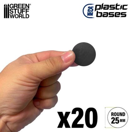 plastic bases round 25mm black (1)