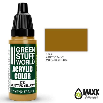 acrylic color mustard yellow 11zon
