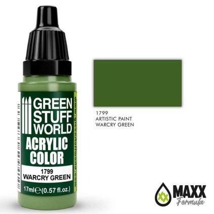acrylic color warcry green 11zon