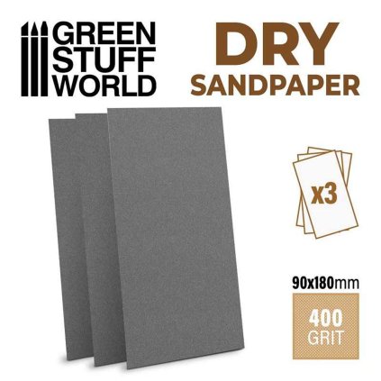 sandpaper 180x90mm dry 400 grit 11zon
