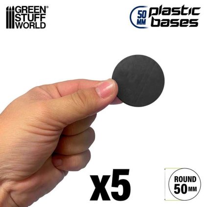 plastic bases round 50 mm black (1) 11zon