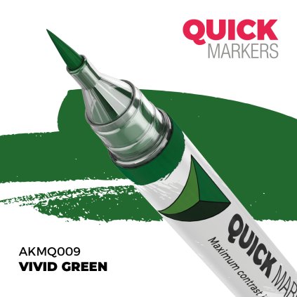 VIVID GREEN - QUICK MARKER - modelářský fix AKMQ009 (AK Interactive)