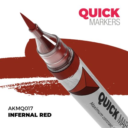 INFERNAL RED - QUICK MARKER - modelářský fix AKMQ017 (AK Interactive)