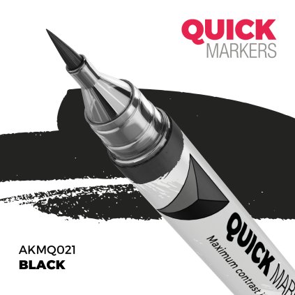 BLACK - QUICK MARKER - modelářský fix AKMQ021 (AK Interactive)