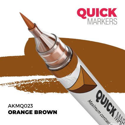 ORANGE BROWN - QUICK MARKER - modelářský fix AKMQ023 (AK Interactive)