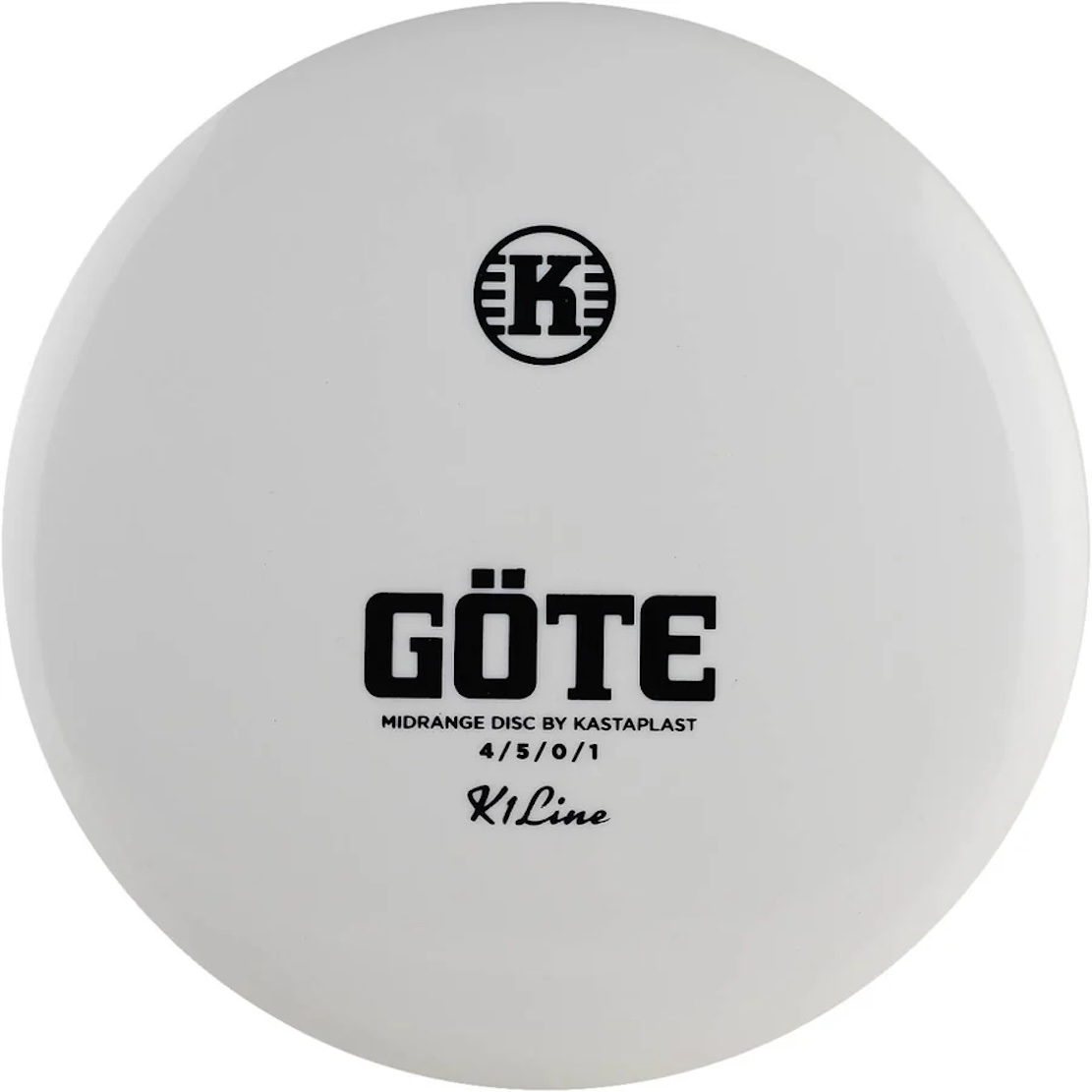 Göte - K1 (Kastaplast) - stabilní discgolf midrange disk Barva: Bílá 177g+