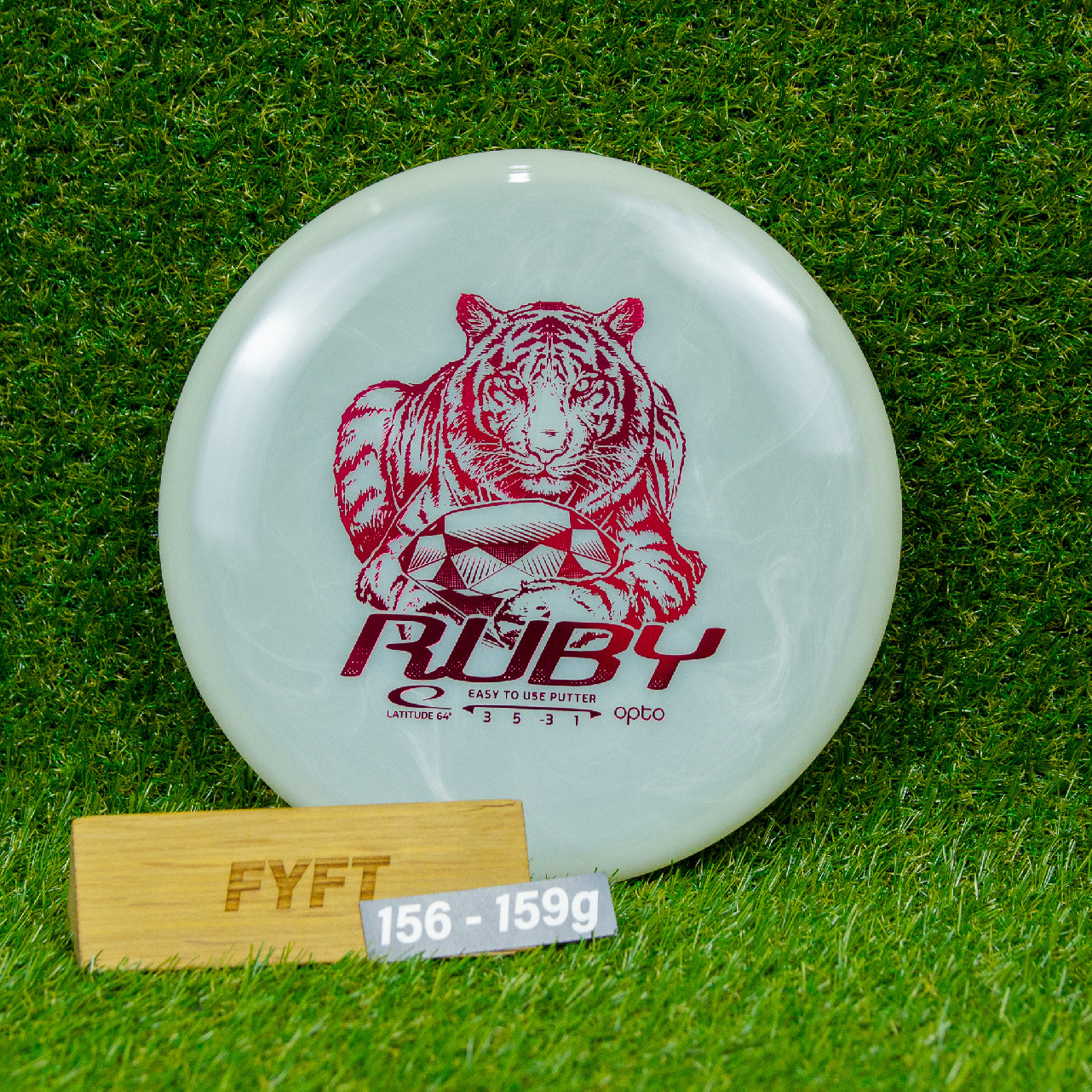 RUBY - Opto (Latitude64) - discgolf putter pro začátečníky Barva: Bílá 156-159g
