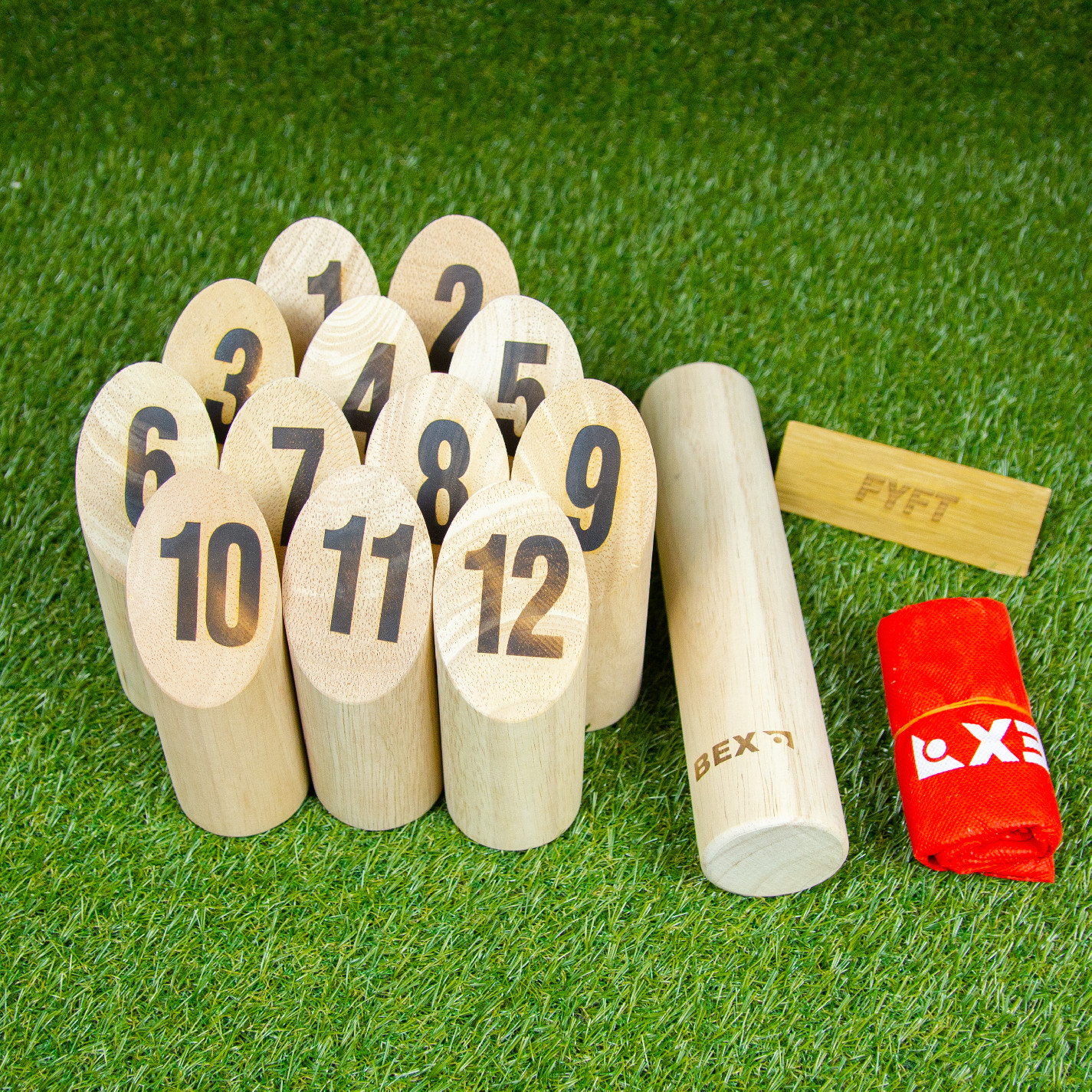 Kubb s čísly (Bex Sport) - dřevěná venkovní hra
