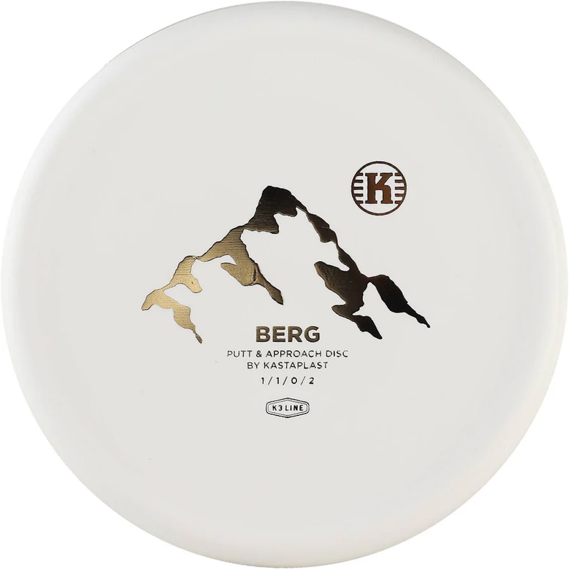 BERG - K3 (Kastaplast) - overstable discgolf putter Barva: Bílá 173g+