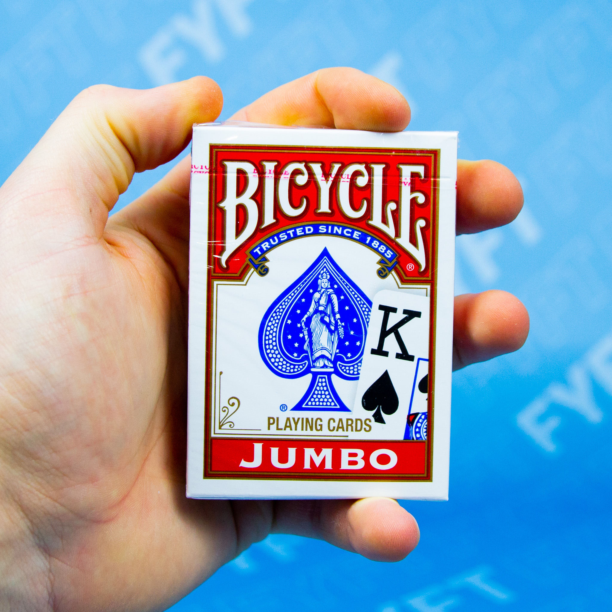 Jumbo Face Playing Card Deck od Bicycle - hrací karty Barva: Červená