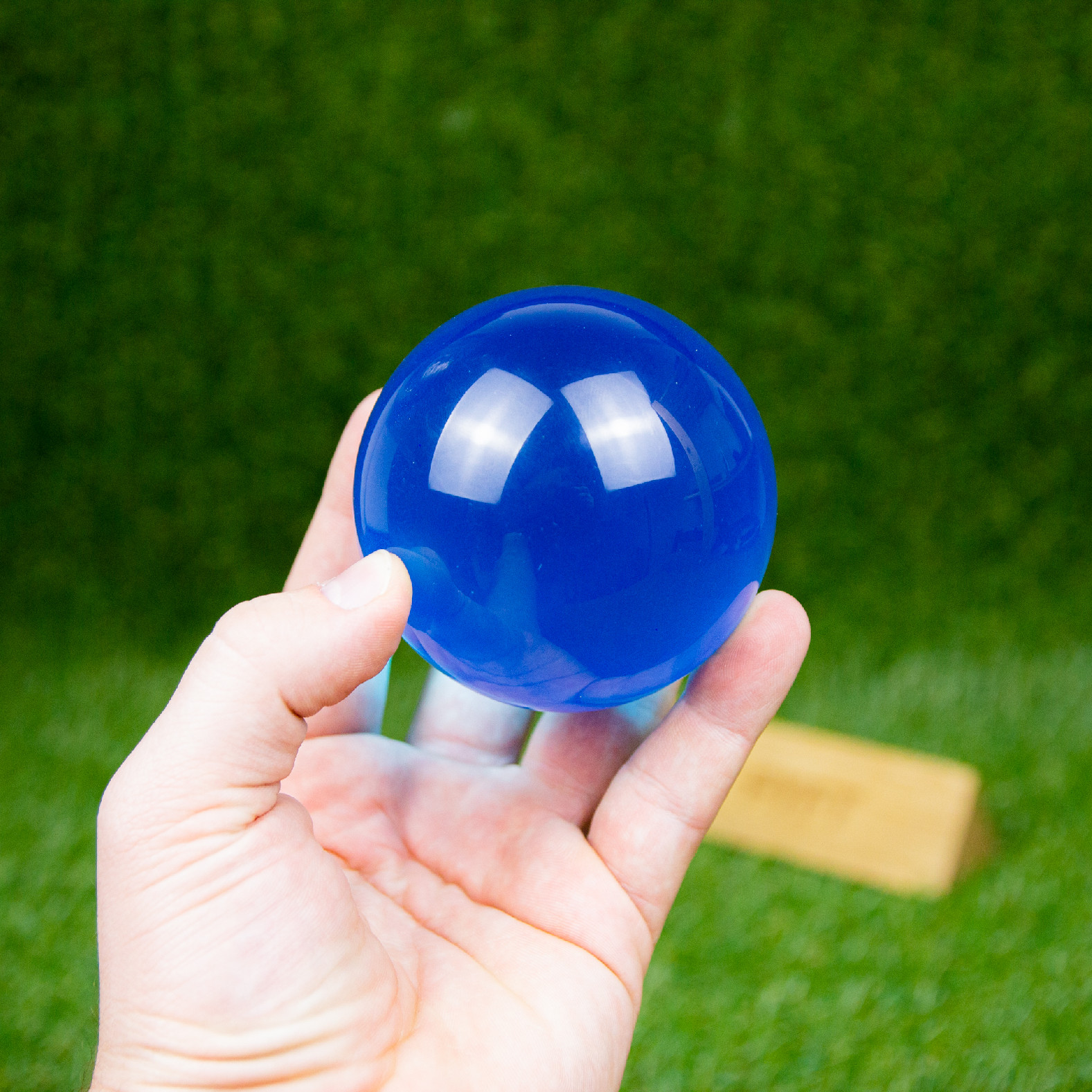 Barevná Akrylová kontaktní koule 75mm (JuggleDream) - Acrylic Contact Ball na žonglování Barva: Modrá
