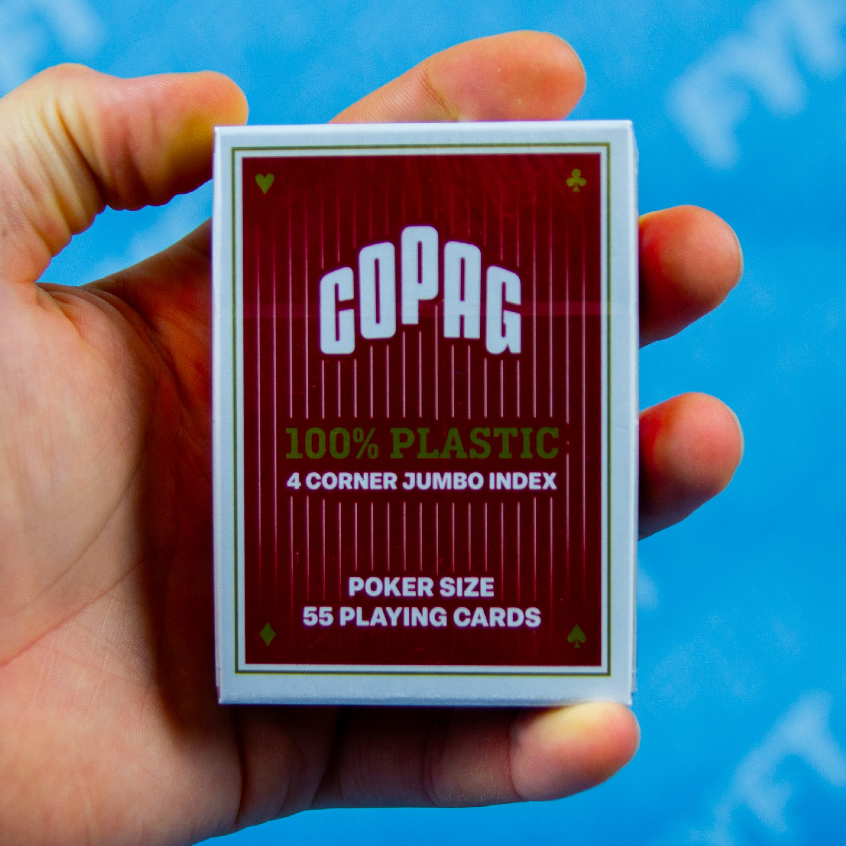 Copag - pokerové plastové karty - 4 velké symboly Barva: Červená