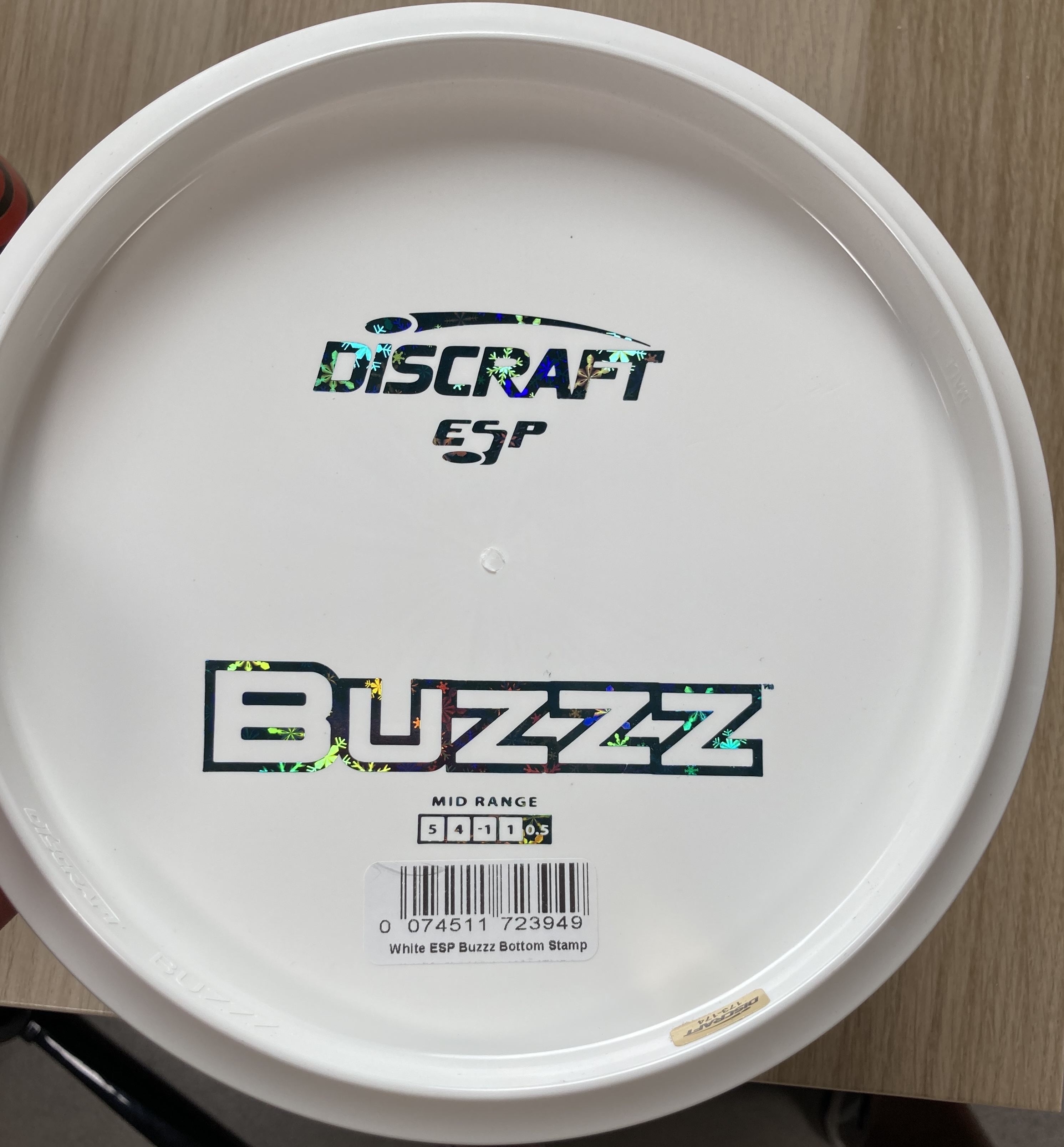 BUZZZ - ESP (Discraft) - discgolf midrange pro všechny Barva: Bílý - bottom stamp
