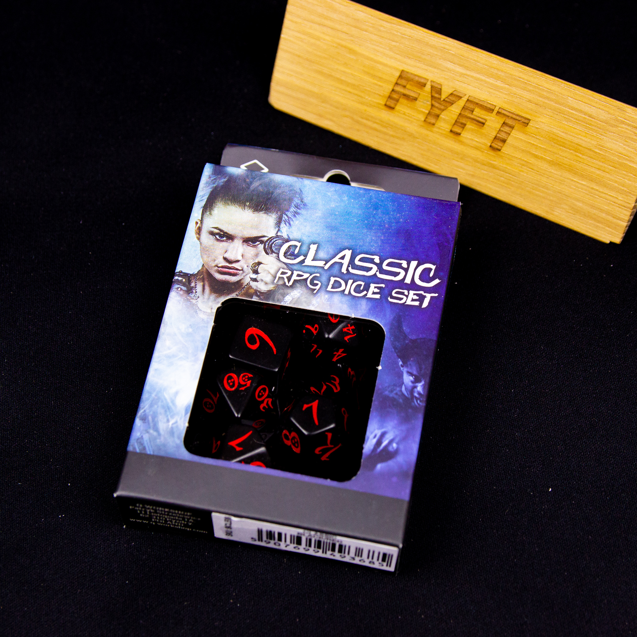 Classic RPG Black & Red Dice Set (7 kostek) - sada hracích kostek