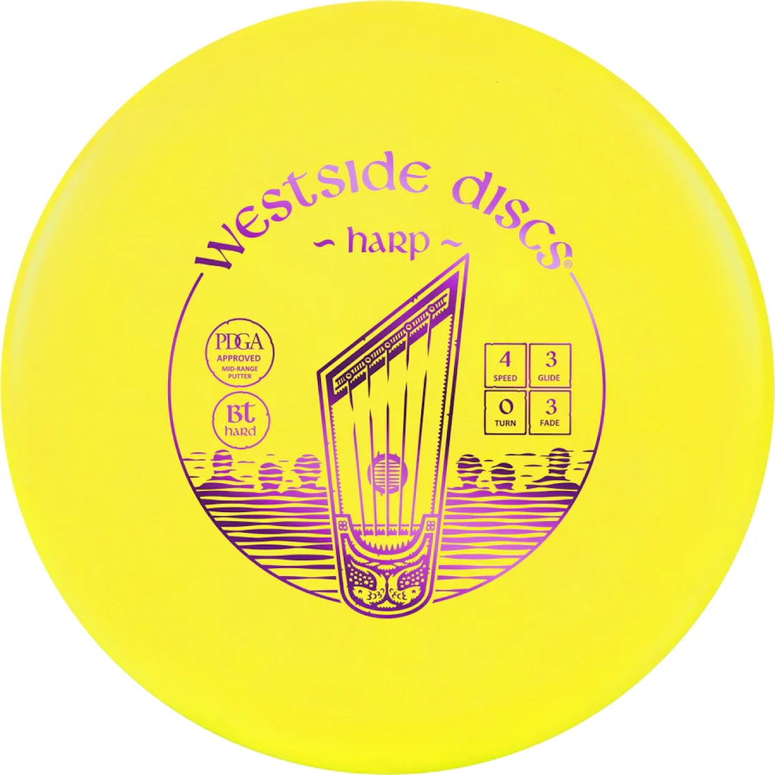 HARP - BT Hard (Westside) - overstable discgolf putter Barva: Žlutá 173g+