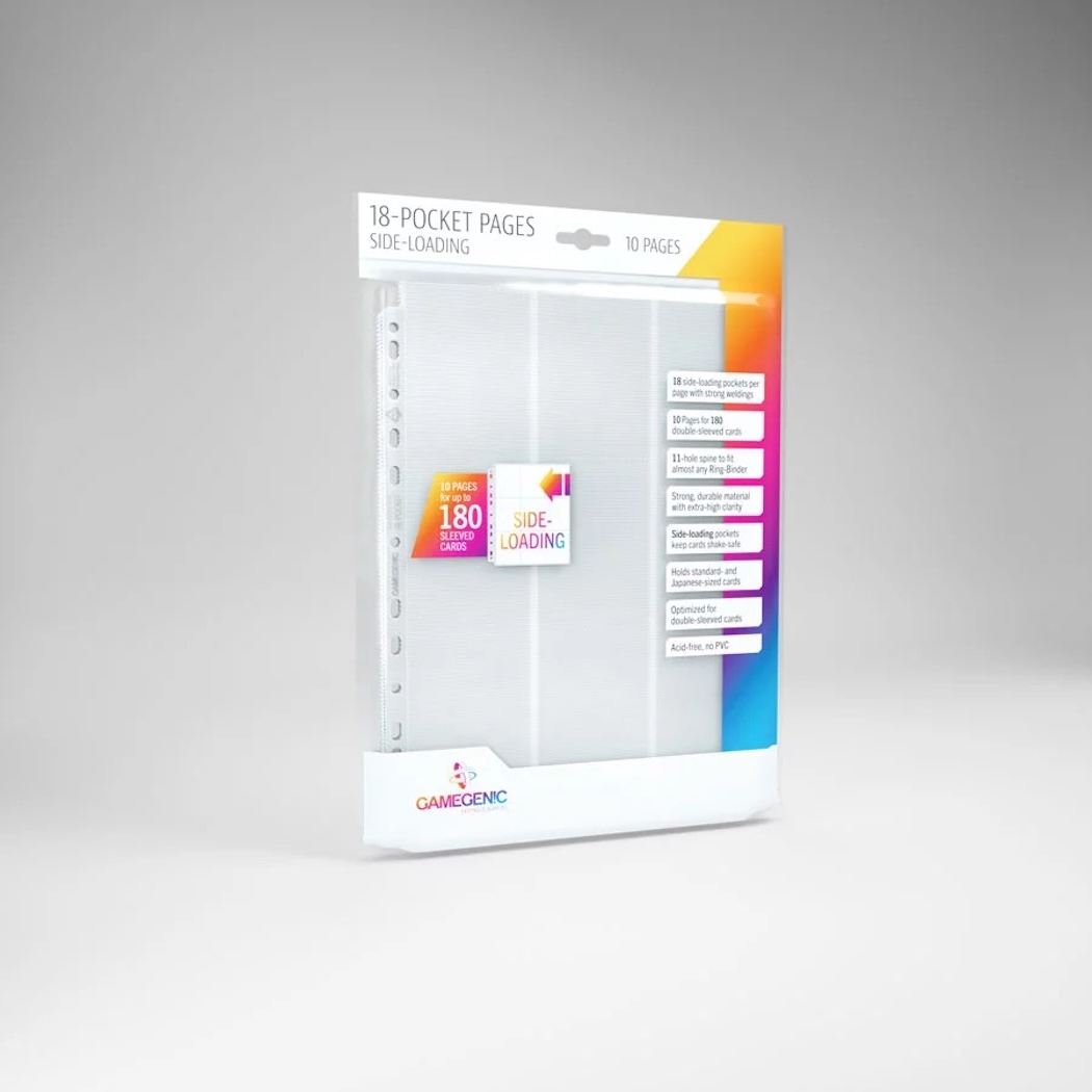 Sideloading 18-Pocket Pages - White 10ks (Gamegenic)