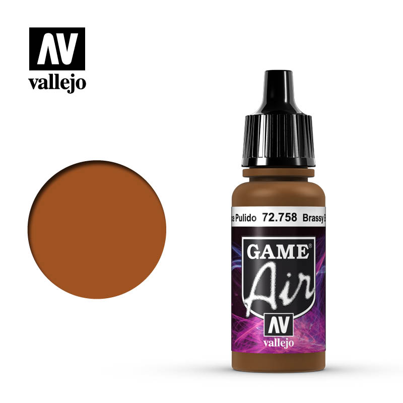 Vallejo Game Air: Brassy Brass 17ml - airbrush barva na modely