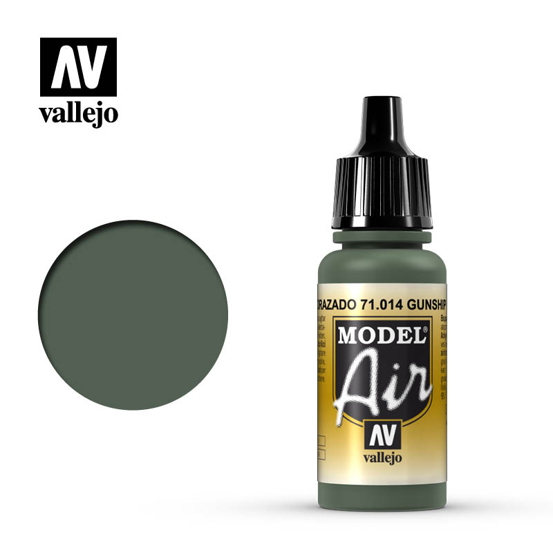 Vallejo Model Air: Gunship Green 17ml - airbrush barva na modely