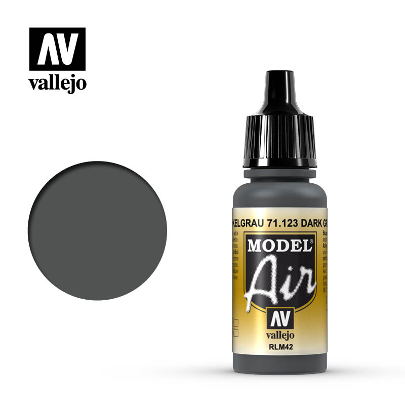 Vallejo Model Air: Dark Grey RLM42 17ml - airbrush barva na modely