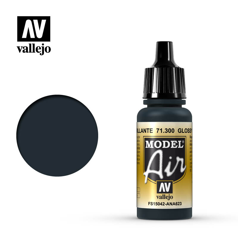 Vallejo Model Air: Glossy Sea Blue 17ml - airbrush barva na modely