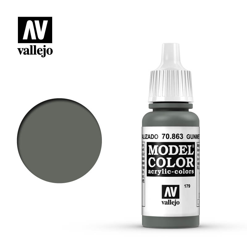 Vallejo Model Color: Gunmetal Grey 17ml - barva na modely
