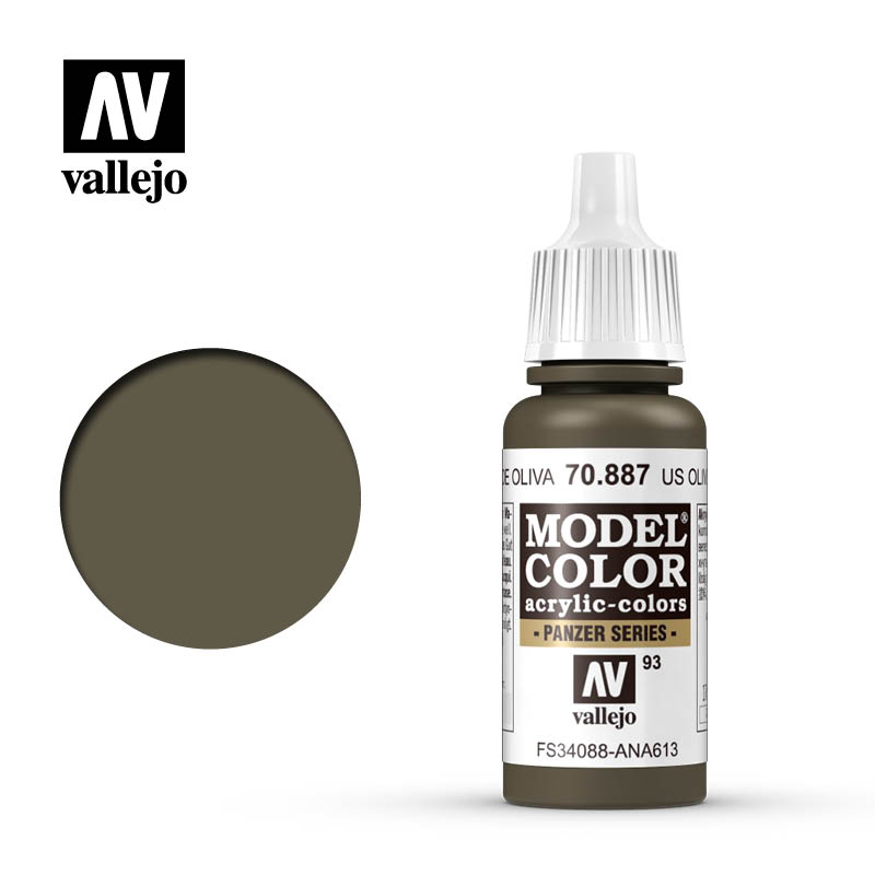 Vallejo Model Color: US Olive Drab 17ml - barva na modely
