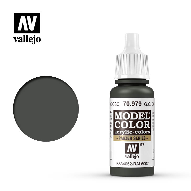 Vallejo Model Color: German Cam. Dark Green 17ml - barva na modely