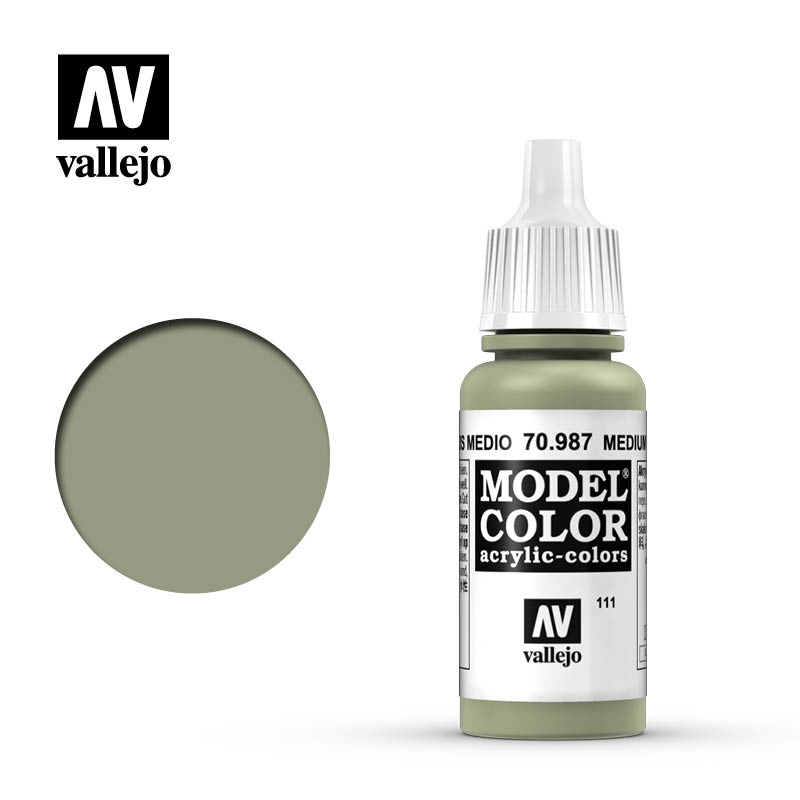 Vallejo Model Color: Medium Grey 17ml - barva na modely