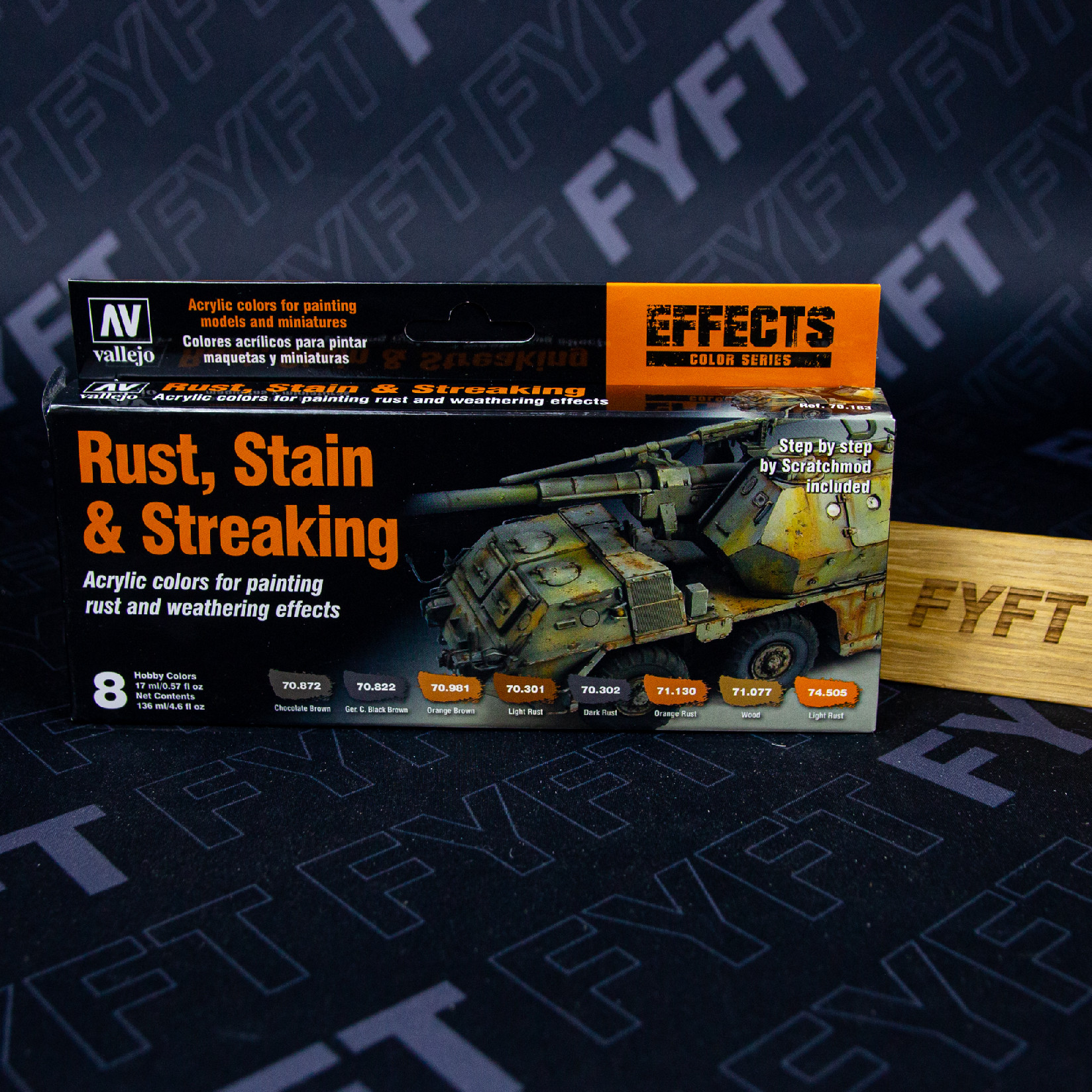 Sada barev Rust, Stain & Streaking 70183 (Vallejo)