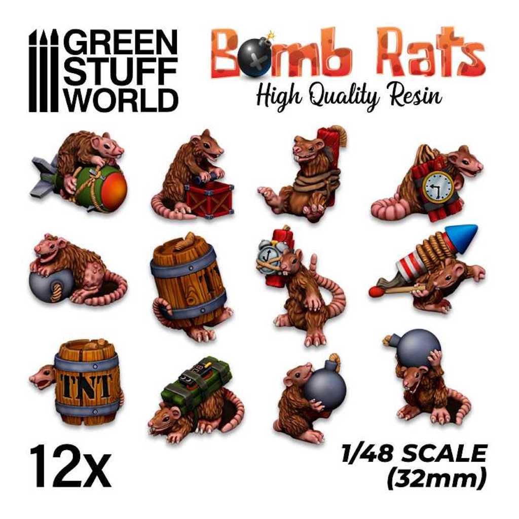 Green Stuff World BOMB RATS Resin Set (Green Stuff World)