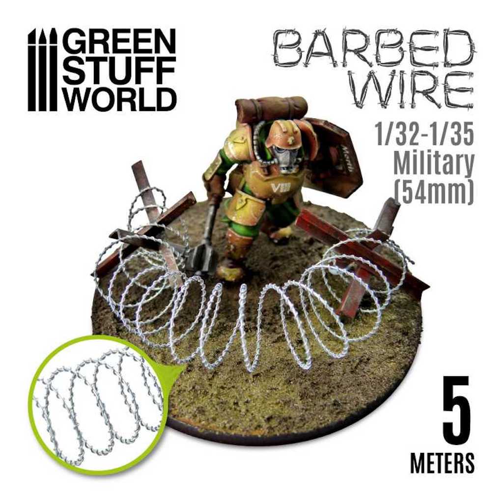Green Stuff World BARBED WIRE - 1/32-1/35 Military (Green Stuff World)
