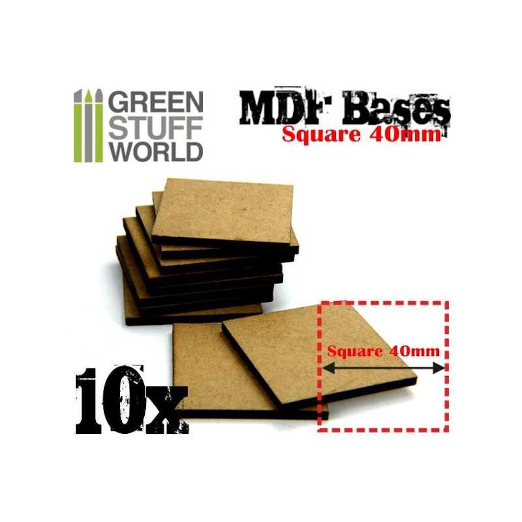 Green Stuff World MDF Bases - Square 40 mm (Green Stuff World)