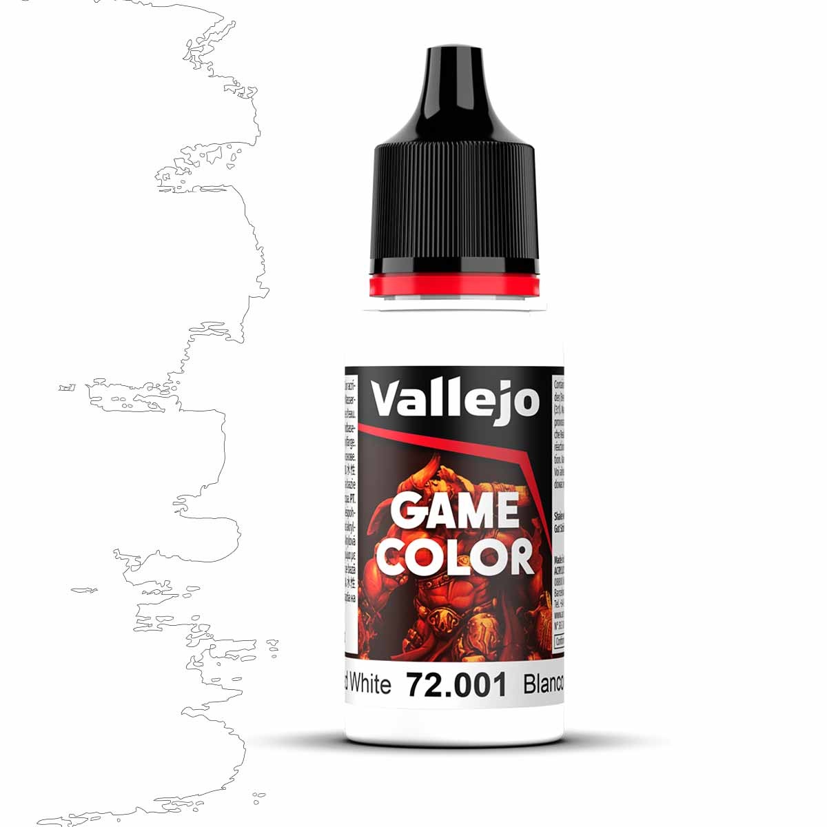Vallejo Game Color 72001: Dead White 18ml - barva na modely