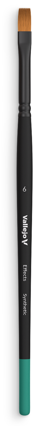 Štětec Vallejo Effects B04006 Flat Rectangular Synthetic Brush No. 6