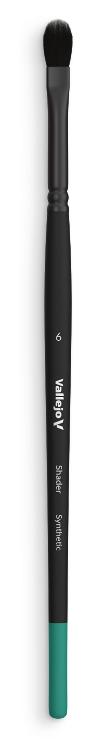 Štětec Vallejo Shader B06006 Filbert Flat Synthetic Brush No. 6