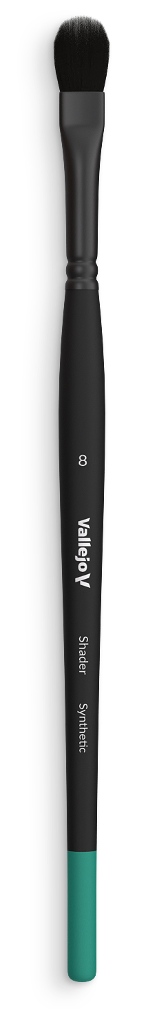 Štětec Vallejo Shader B06008 Filbert Flat Synthetic Brush No. 8