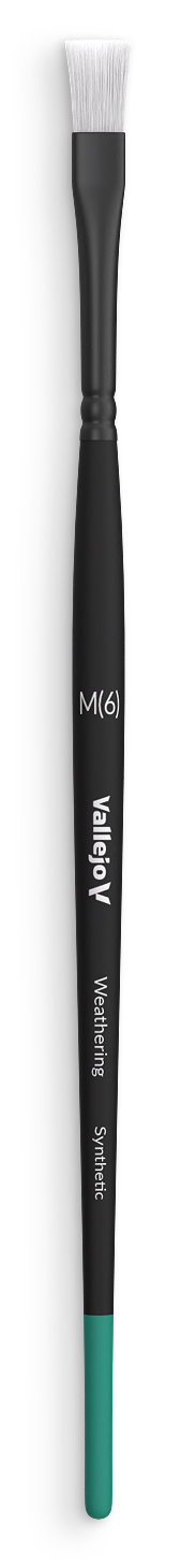 Štětec Vallejo Weathering B09002 Flat Synthetic Brush - Medium