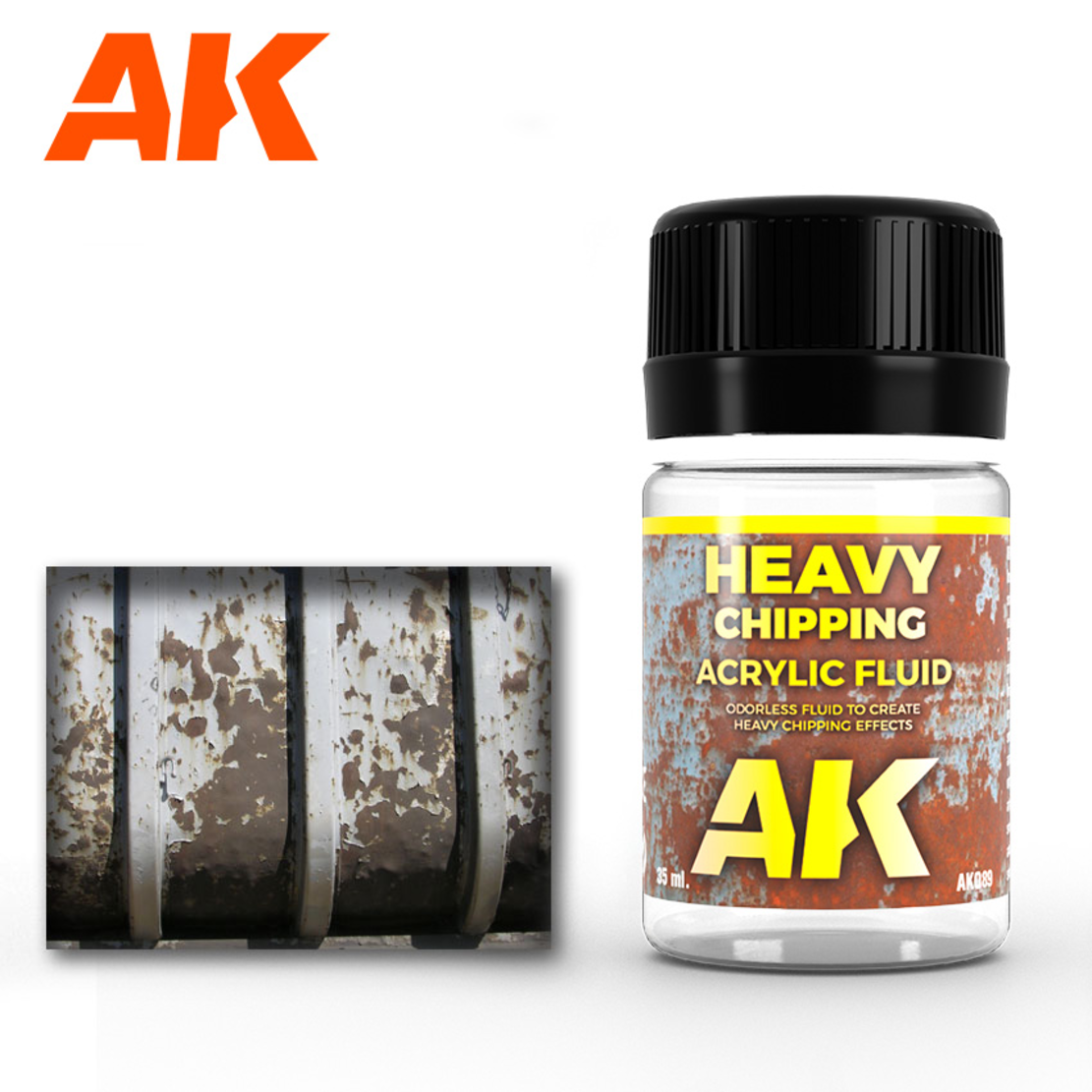 Weathering Heavy Chipping Effects Acrylic Fluid AK089 - 35ml (AK)