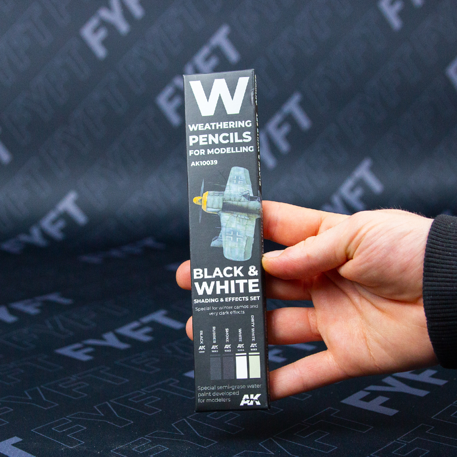Watercolor Pencil Set Black and White AK10039 - 5 barev (AK)