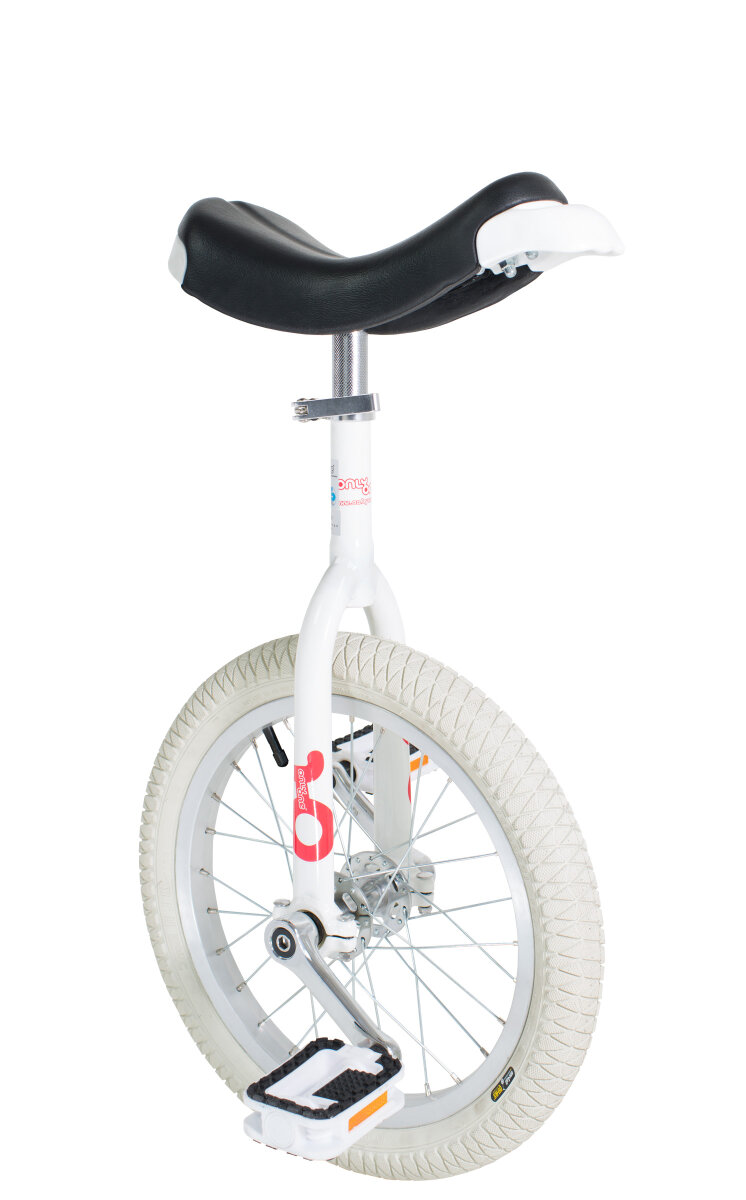 OnlyOne Unicycle 16" (Qu-Ax) - jednokolka pro dospělé začátečníky Barva: Bílá (indoor)