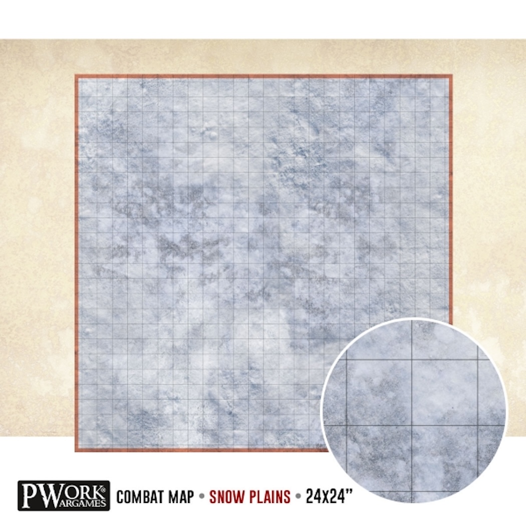Mazatelná Podložka Combat Map Snow Plain 24x24" (Pwork)