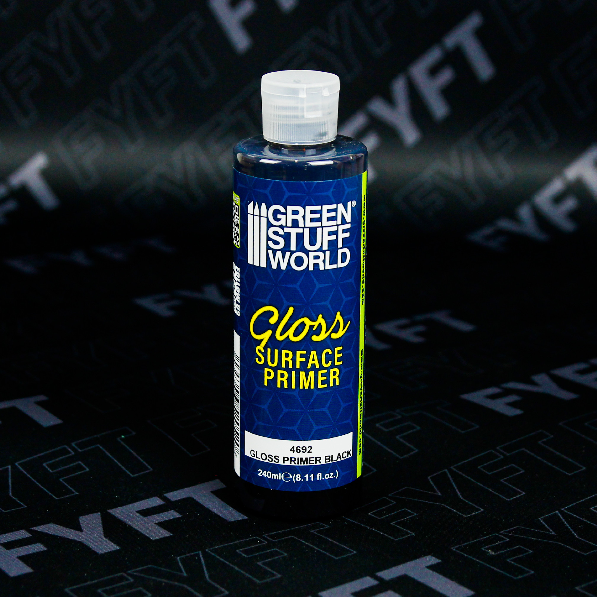 Green Stuff World Gloss Surface Primer 240ml - Black 240ml (Green Stuff World)
