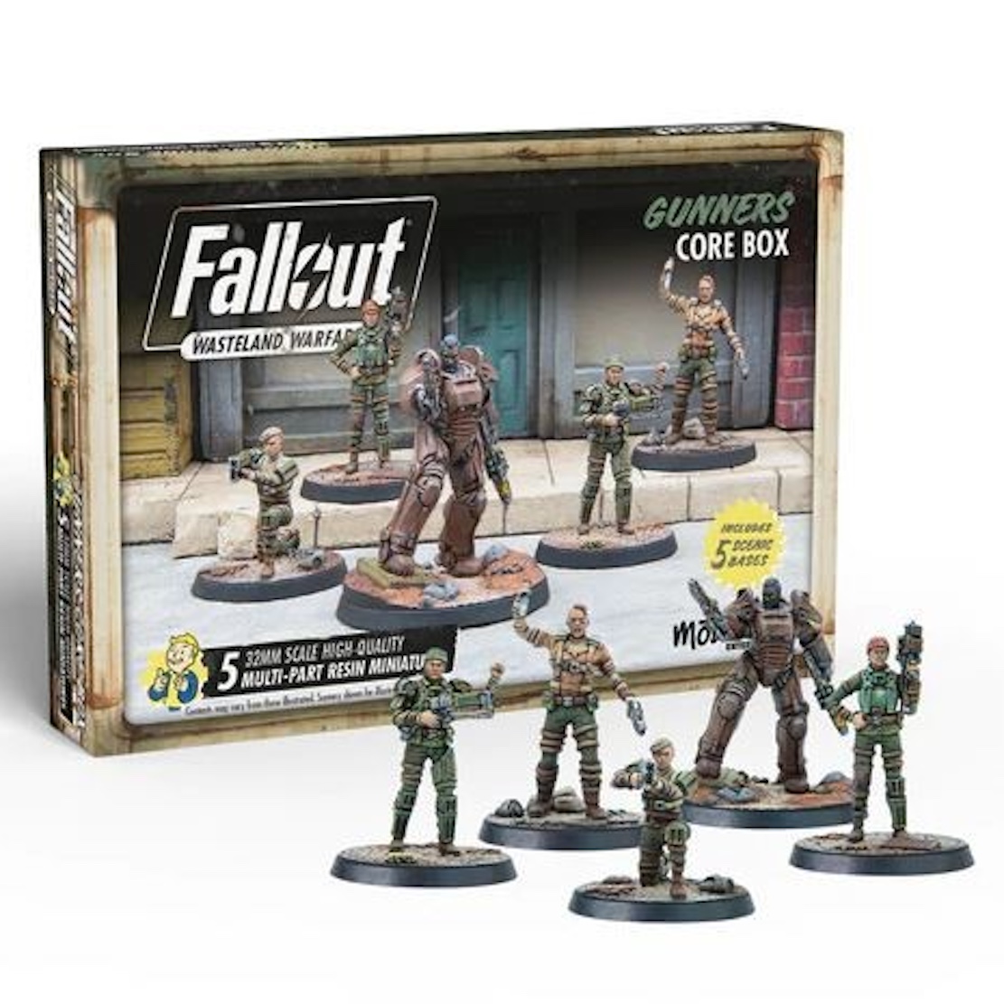 Modiphius Entertainment Fallout: Wasteland Warfare - Gunners Core Box - EN (Modiphius)