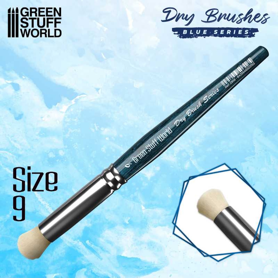 Green Stuff World Dry Brush: Blue Series - Size 9 (Green Stuff World)