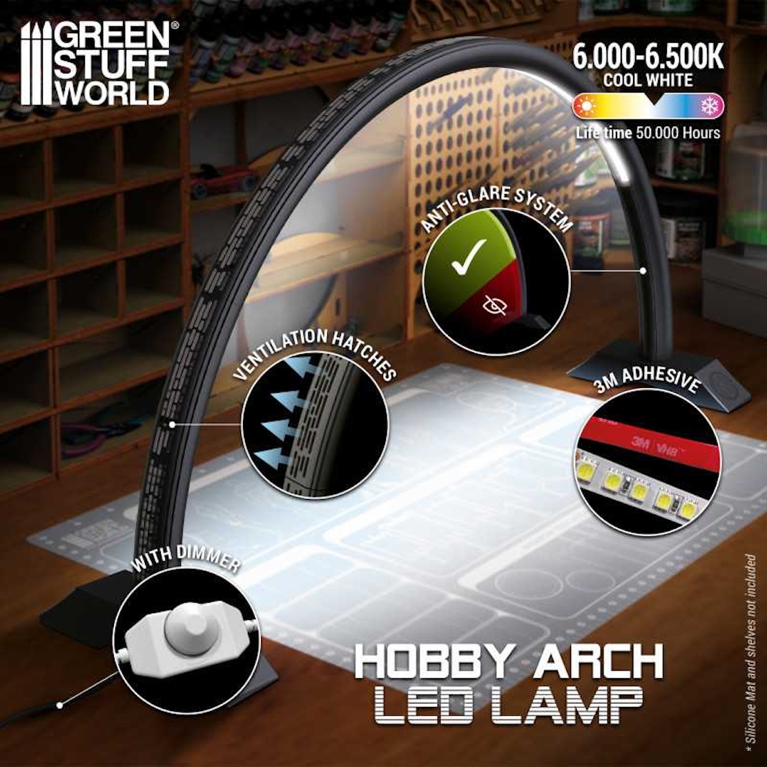 Green Stuff World Hobby Arch LED Lamp - Darth Black - lampa (Green Stuff World)