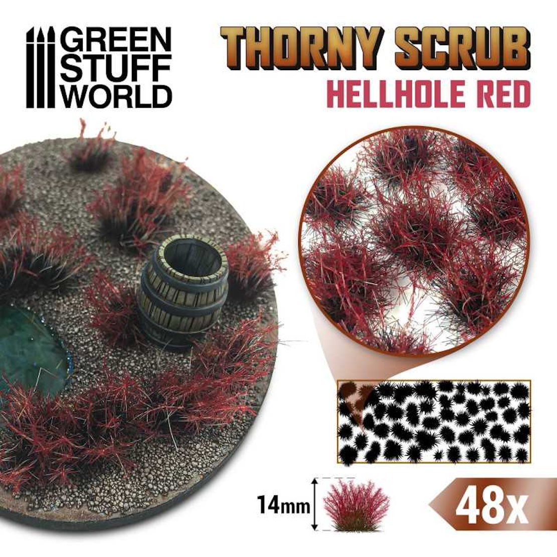Green Stuff World Thorny Scrubs - HELLHOLE RED (Green Stuff World)
