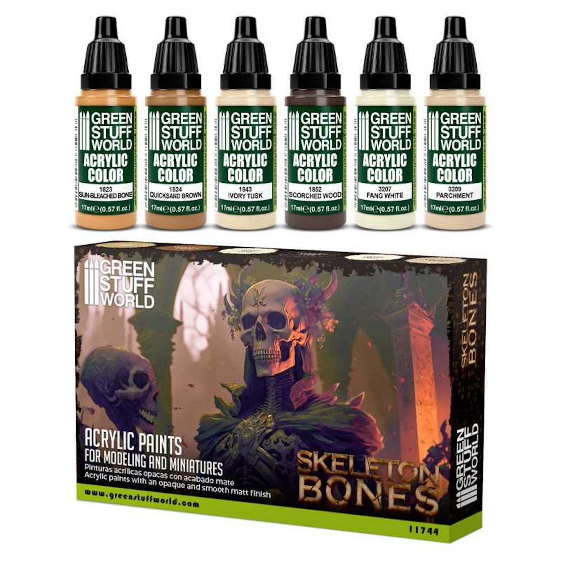 Green Stuff World Paint Set - Bones (Green Stuff World)